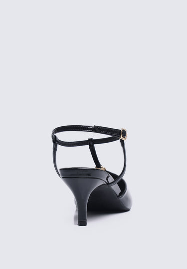 Alize Comfy Fit Footbed Microfiber Leather Heels In Black