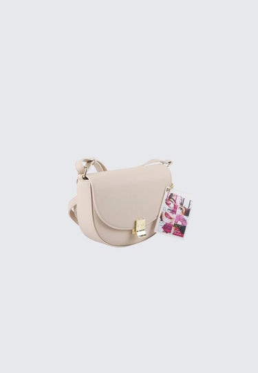 Elle Cynthia Saddle Bag (Beige)