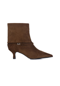 Nova Comfy Fit Footbed Microfiber Leather Boots In Brown