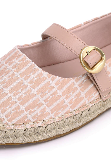 Josephine Comfy Fit Footbed Microfiber Leather Espadrilles In Blush