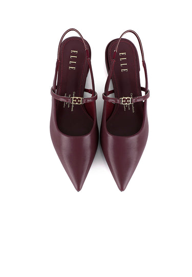Cherie Comfy Fit Footbed Microfiber Leather Flats & Ballerina In Burgundy
