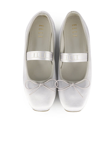 Coralie Comfy Fit Footbed Flats & Ballerina In Silver