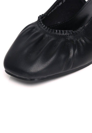Jolie Comfy Fit Footbed Flats & Ballerina In Black
