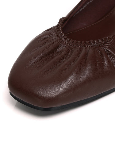 Jolie Comfy Fit Footbed Flats & Ballerina In Coffee
