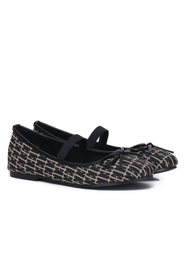 Patrice Comfy Fit Footbed Microfiber Leather Flats & Ballerina In Black