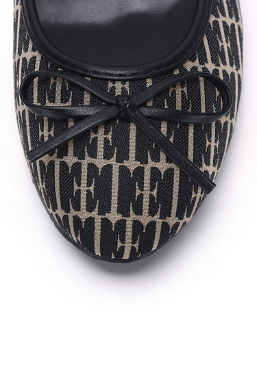 Patrice Comfy Fit Footbed Microfiber Leather Flats & Ballerina In Black