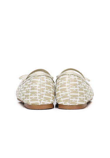 Patrice Comfy Fit Footbed Microfiber Leather Flats & Ballerina In Khaki