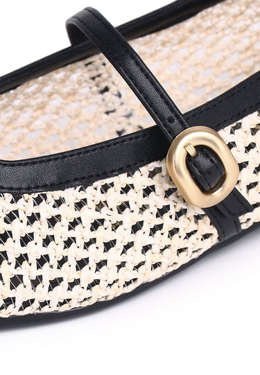 Paloma Comfy Fit Footbed Microfiber Leather Flats & Ballerina In Black