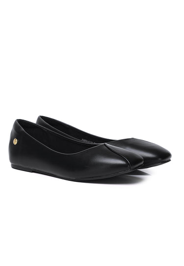 Tulip Comfy Fit Footbed Flats & Ballerina In Black