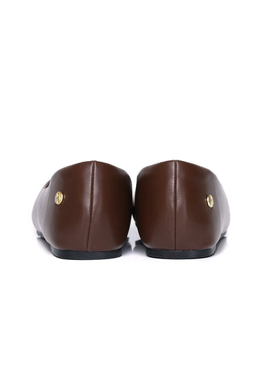 Tulip Comfy Fit Footbed Flats & Ballerina In Coffee