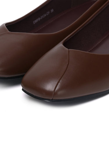 Tulip Comfy Fit Footbed Flats & Ballerina In Coffee