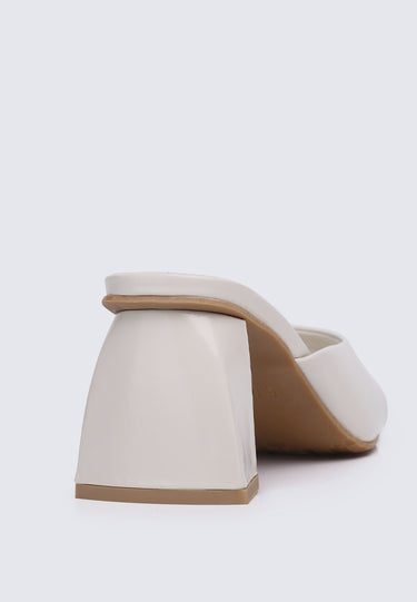 Vivienne Comfy Fit Footbed Microfiber Leather Heels In Almond