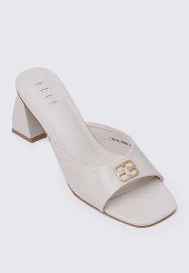 Vivienne Comfy Fit Footbed Microfiber Leather Heels In Almond