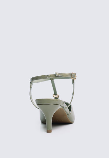 Alize Comfy Fit Footbed Microfiber Leather Heels In Olive