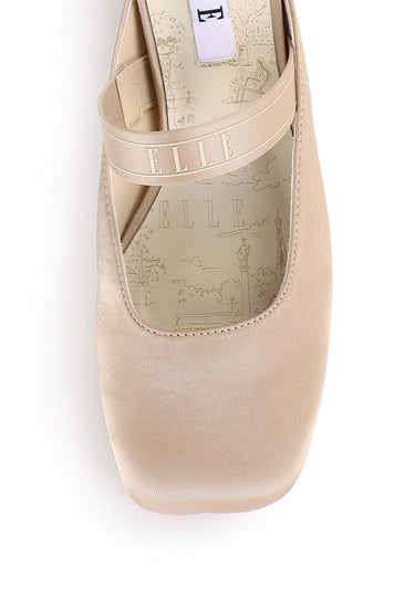 Allure Comfy Fit Footbed Microfiber Leather Heels In Nude