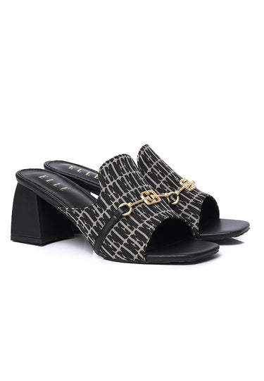 Debora Comfy Fit Footbed Microfiber Leather Heels In Black
