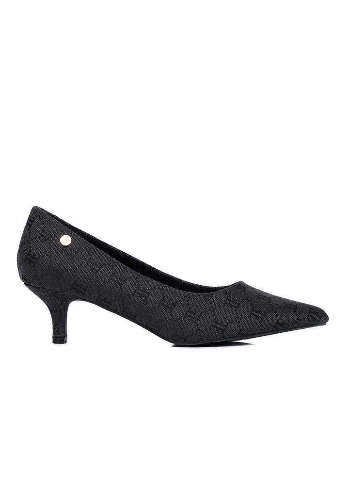 Echo Comfy Fit Footbed Microfiber Leather Heels In Black