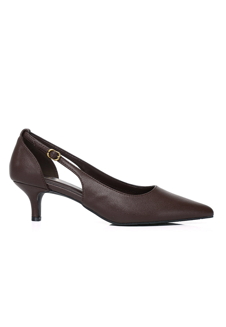 Thea Comfy Fit Microfiber Leather Heels In Espresso