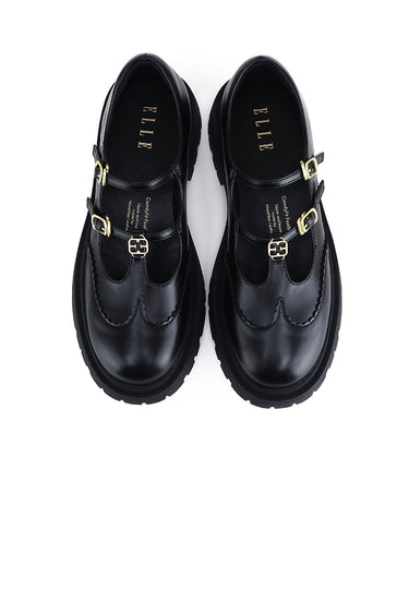 Mallory Comfy Fit Footbed Microfiber Leather Loafers In Black