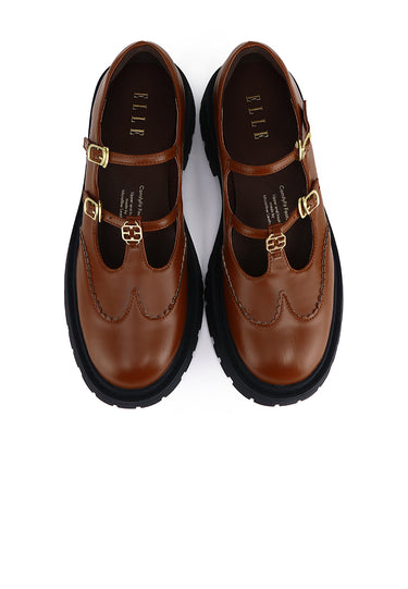 Mallory Comfy Fit Footbed Microfiber Leather Loafers In Brown