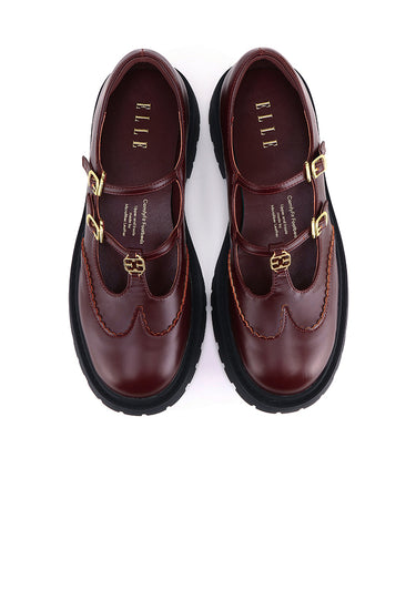 Mallory Comfy Fit Footbed Microfiber Leather Loafers In Burgundy