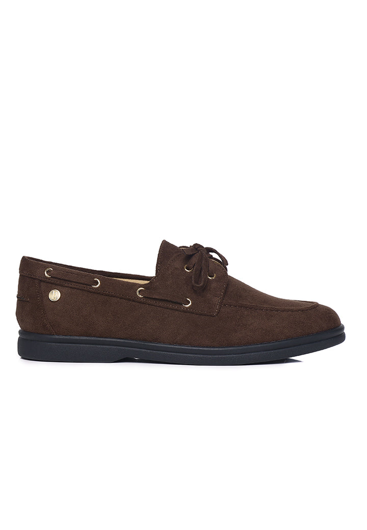 Gelato Comfy Fit Footbed Microfiber Leather Loafers In Coffee