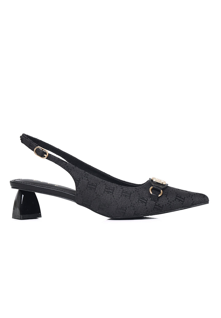 Esme Comfy Fit Footbed Microfiber Leather Pumps In Black