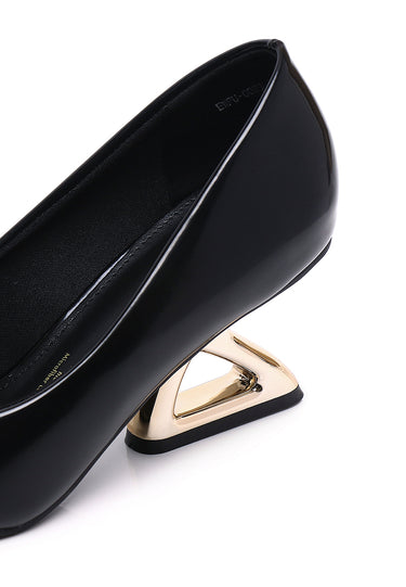 Amie Comfy Fit Footbed Microfiber Leather Pumps In Black