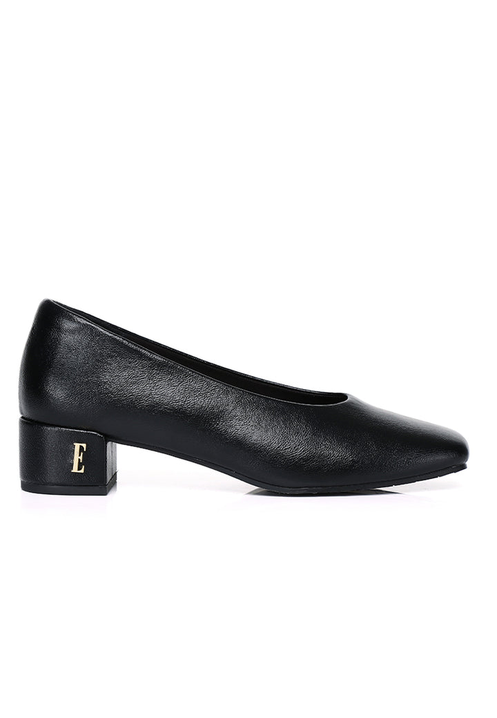 Sammi Comfy Fit Footbed Microfiber Leather Pumps In Black