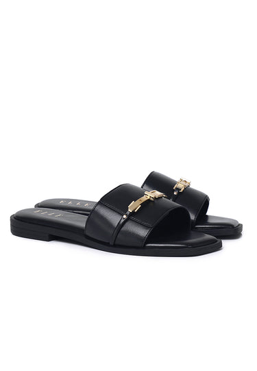 Romilly Comfy Fit Footbed Sandals In Black