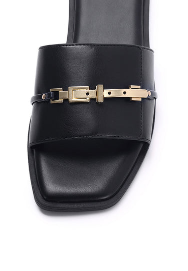 Romilly Comfy Fit Footbed Sandals In Black