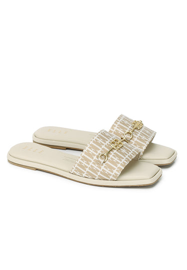 Margot Comfy Fit Footbed Microfiber Leather Sandals In Khaki