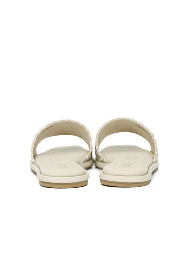 Margot Comfy Fit Footbed Microfiber Leather Sandals In Khaki