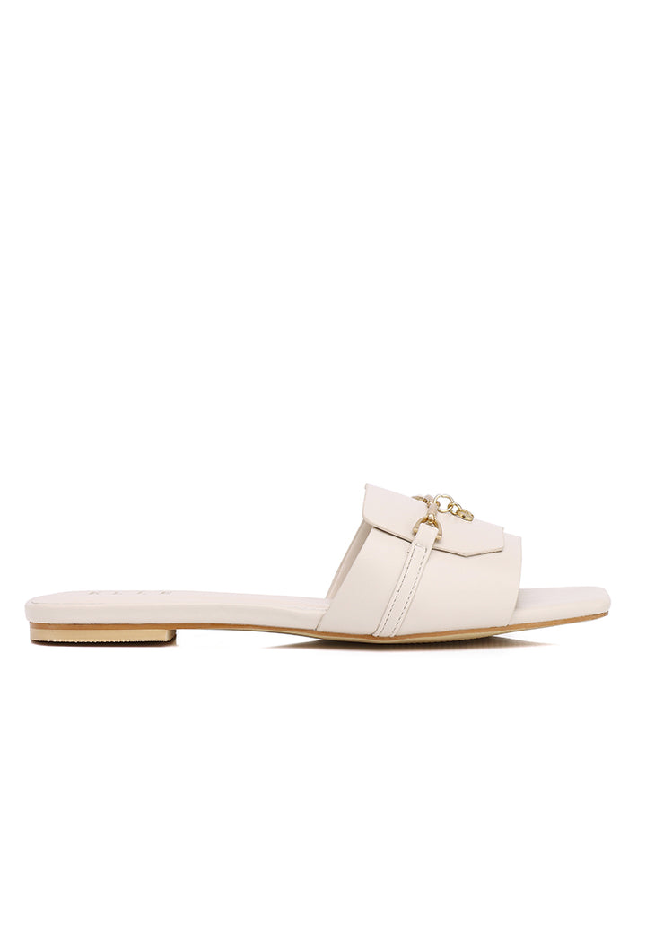 Iris Comfy Fit Footbed Sandals In Beige