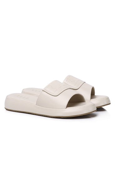 Maia Comfy Fit Footbed Sandals In Beige