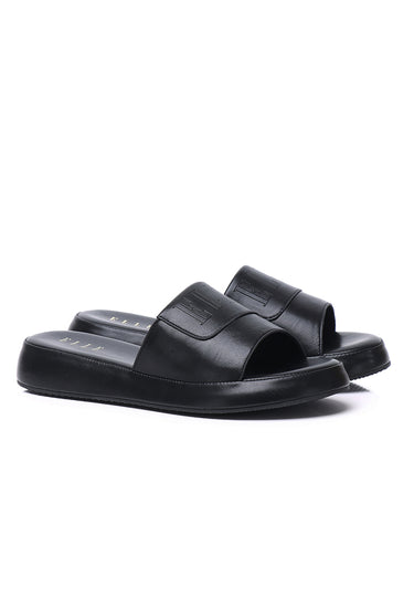 Maia Comfy Fit Footbed Sandals In Black