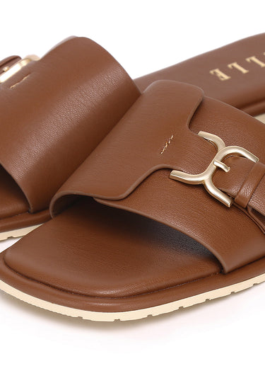Meganne Comfy Fit Footbed Sandals In Tan