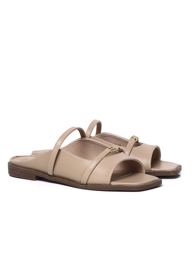 Serra Comfy Fit Footbed Microfiber Leather Sandals In Khaki