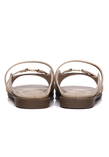Serra Comfy Fit Footbed Microfiber Leather Sandals In Khaki