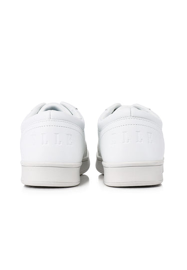 Clemence Comfy Fit Footbed Microfiber Leather Sneakers In White