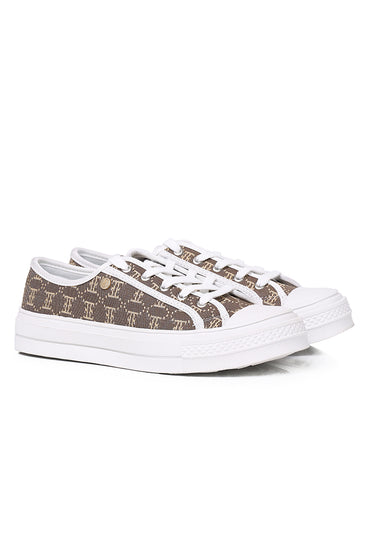 Roxanne Comfy Fit Footbed Sneakers In Brown