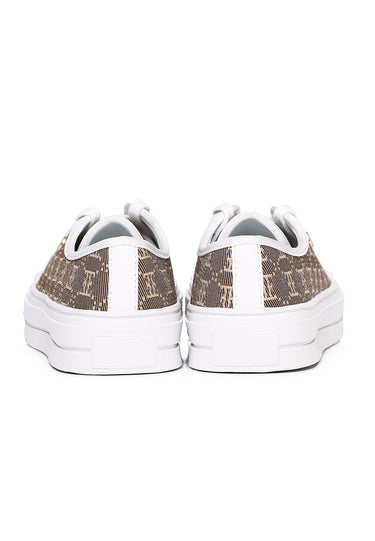 Roxanne Comfy Fit Footbed Sneakers In Brown