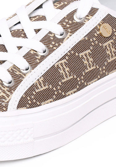 Roxanne Comfy Fit Footbed Sneakers In Brown