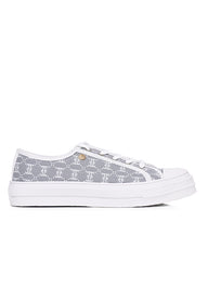 Roxanne Comfy Fit Footbed Sneakers In Grey