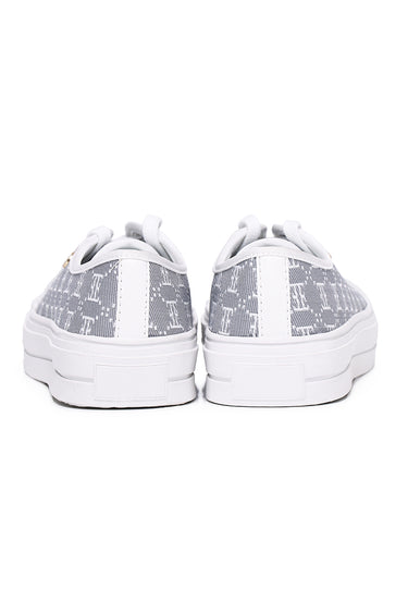 Roxanne Comfy Fit Footbed Sneakers In Grey