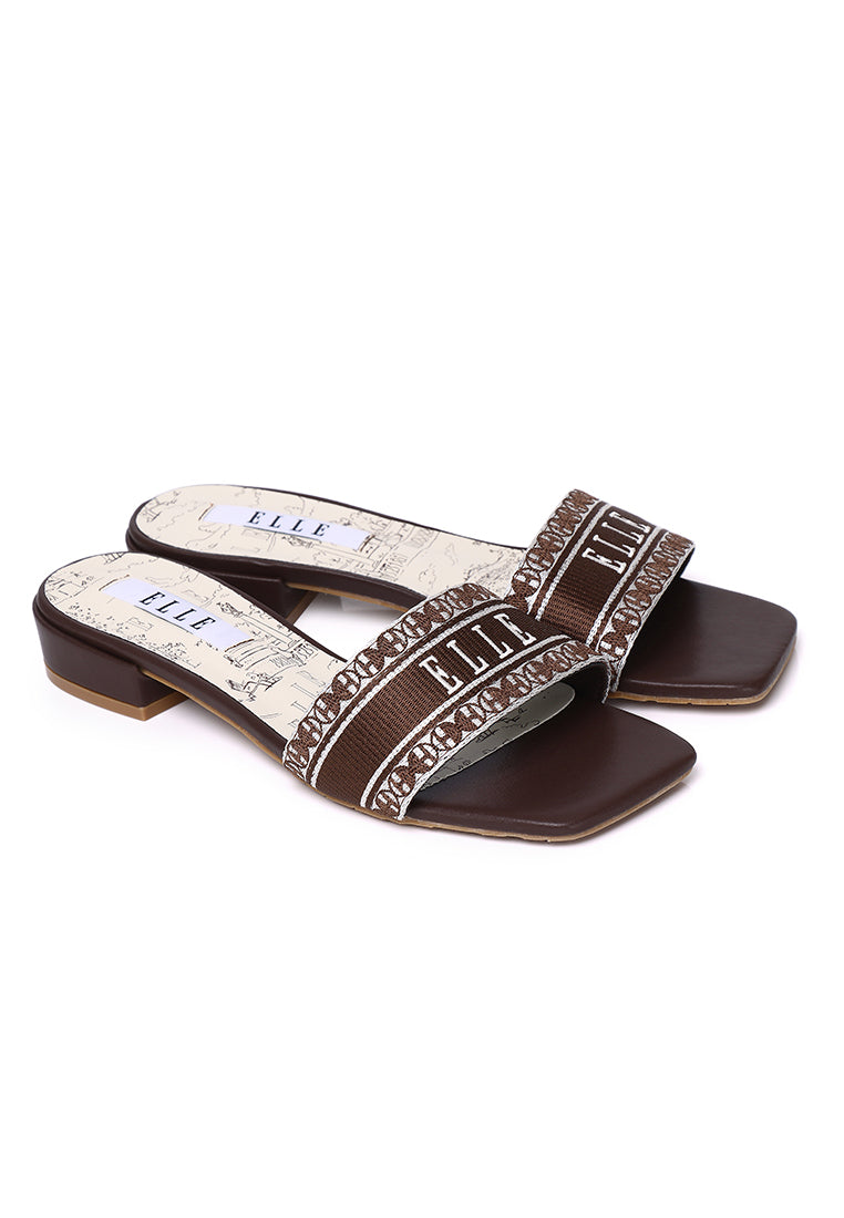 Ambre Comfy Fit Footbed Microfiber Leather Sandals In Coffee