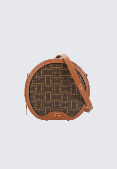 Elle Monogram Round Bag (Brown)