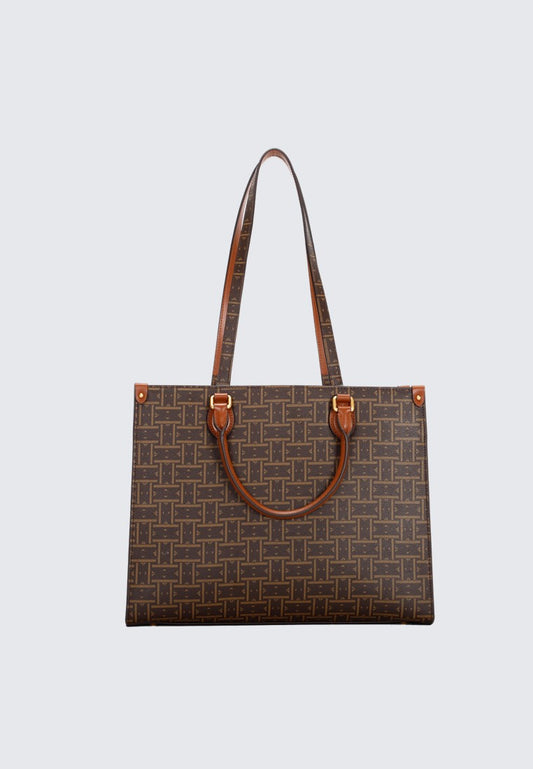 Elle Mabel Monogram Tote (Brown)