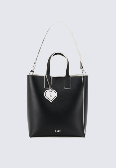 Elena Vertical Tote (Black)