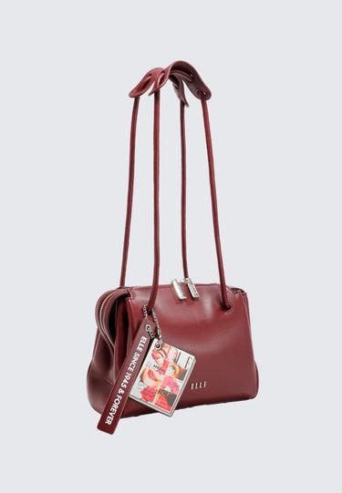 Elle 80Th Anni Shoulder Bag (Maroon)